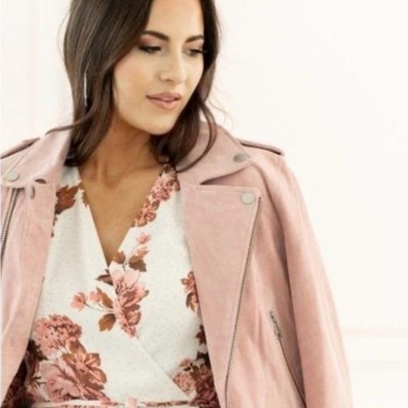 NWT Rachel Parcell Suede Moto Jacket - Picture 2 of 4